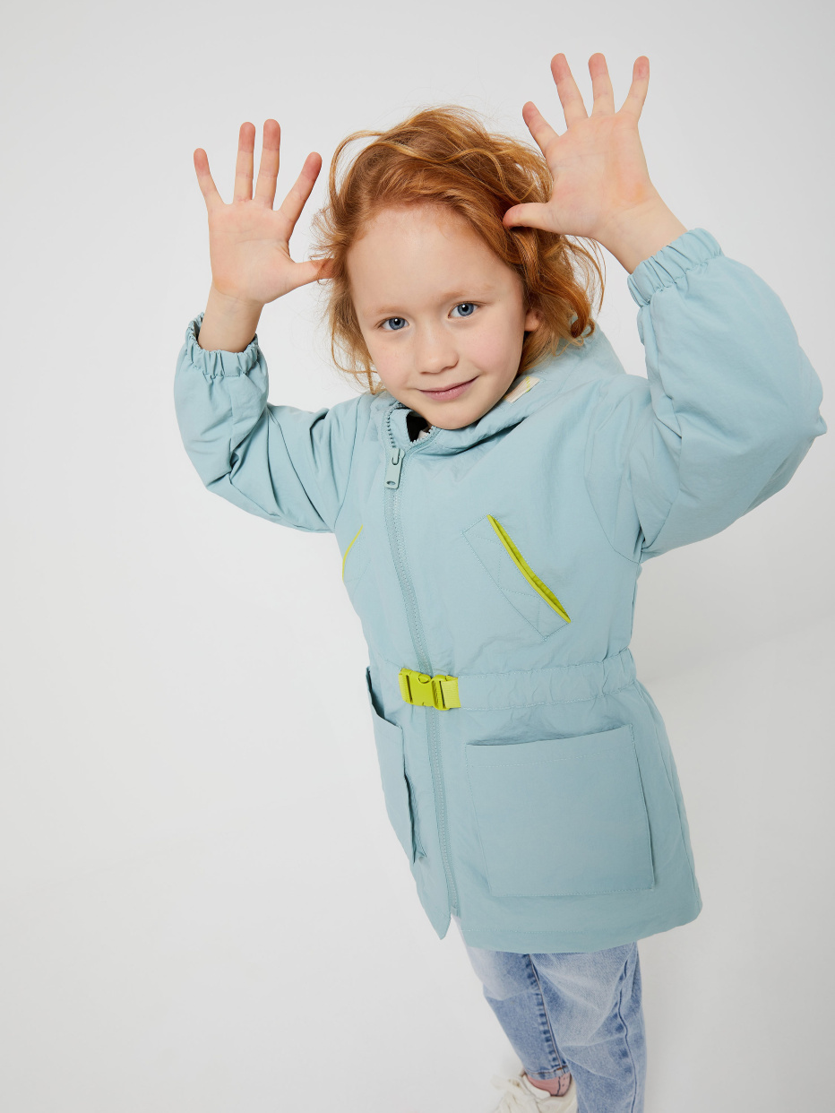 Куртка с кулиской на талии для девочек, фото - 5