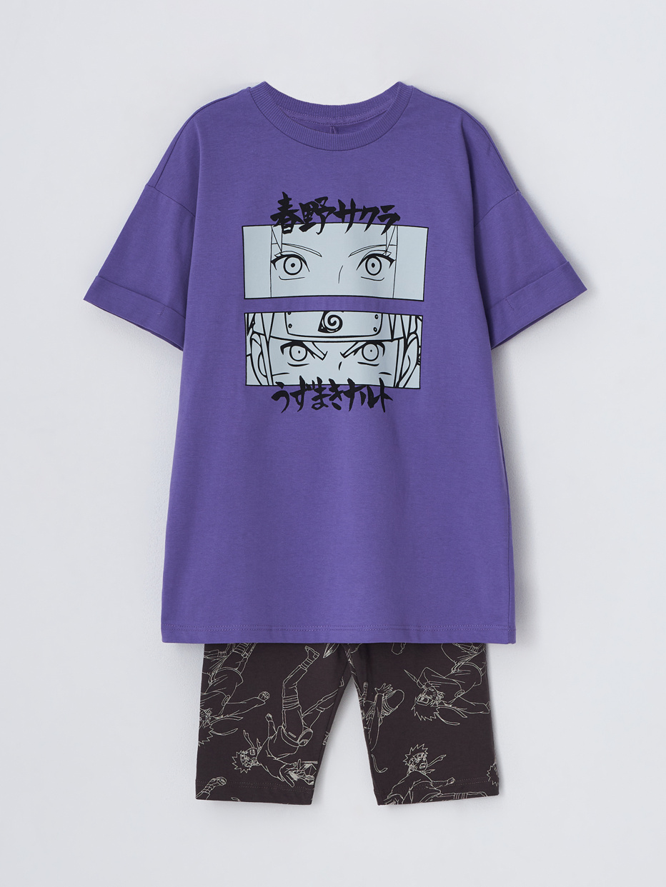 Пижама с принтом Naruto для девочек, фото - 2