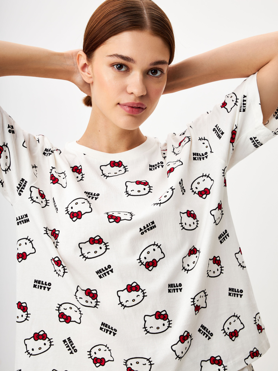 Трикотажная пижама с принтом Hello Kitty, фото - 3