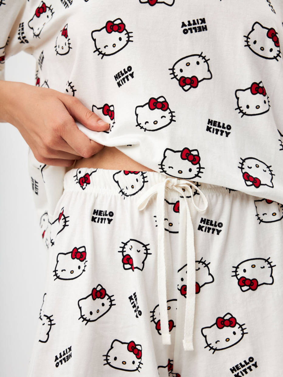 Трикотажная пижама с принтом Hello Kitty, фото - 4