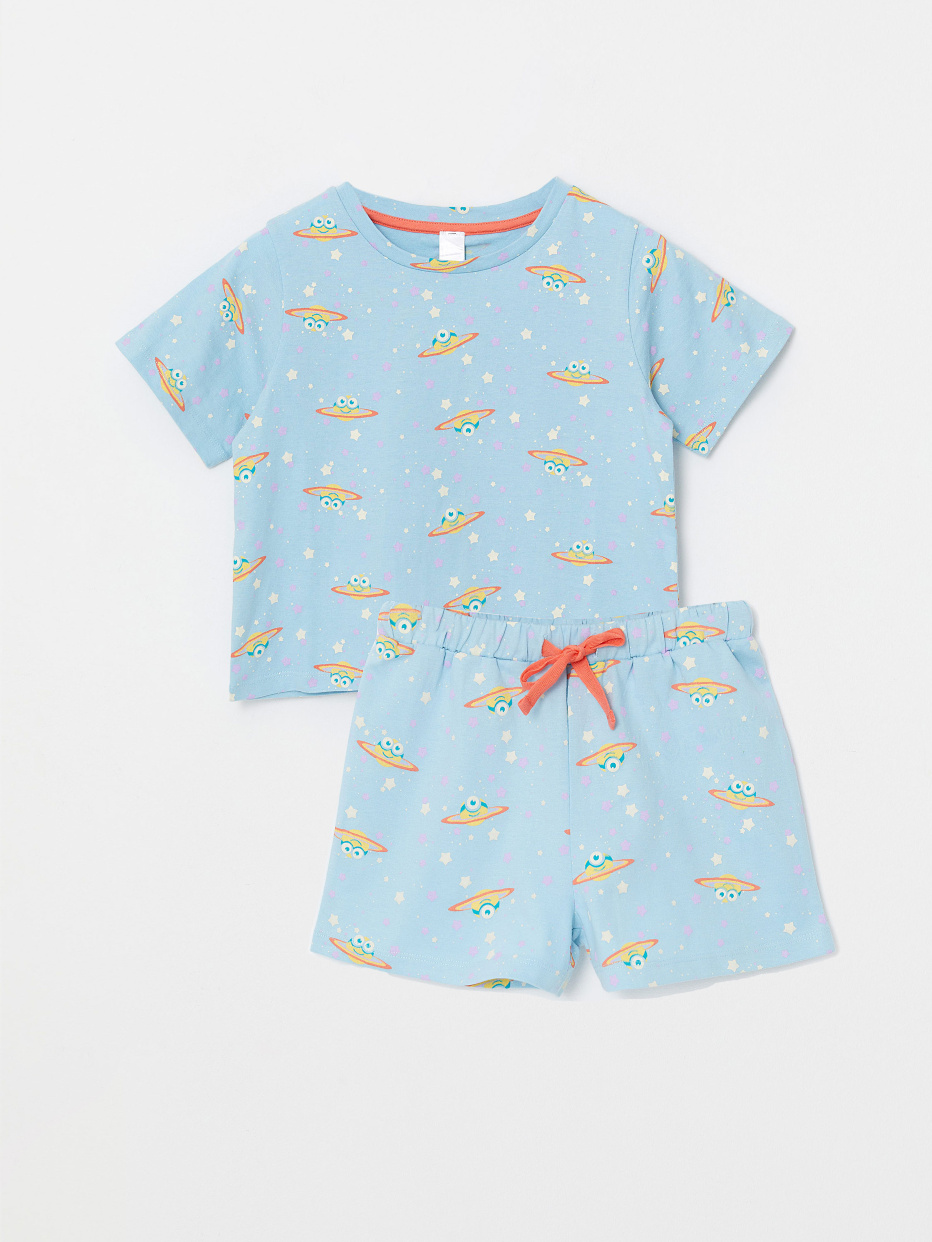 Пижама с ярким принтом «Миньоны» для девочек, фото - 1