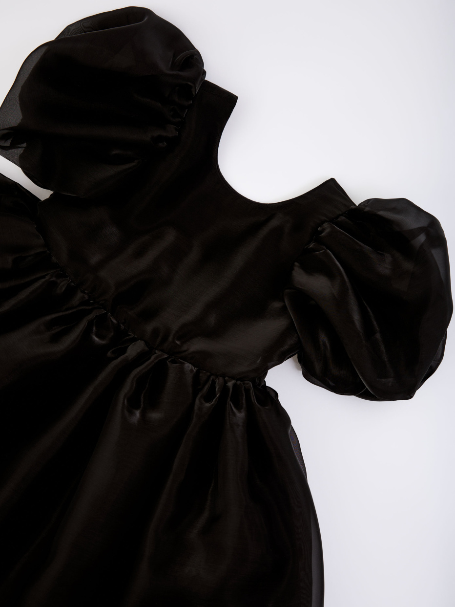 Нарядное черное платье из органзы для девочек, фото - 6