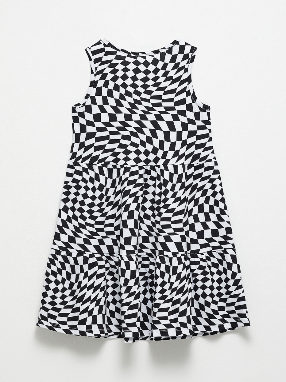 Трикотажное платье с принтом для девочек, фото - 4