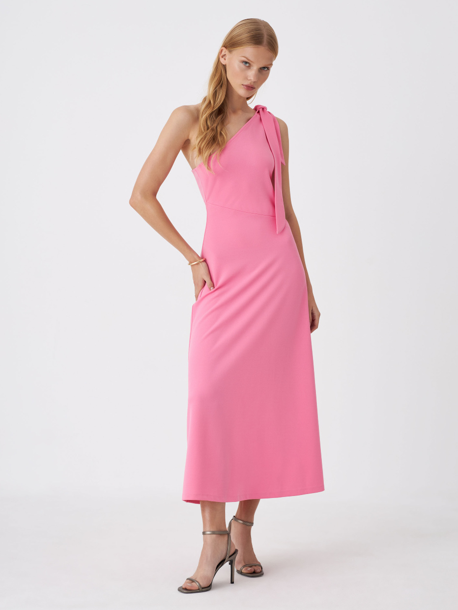 Платье на одно плечо с вырезом цвет: розовый, артикул: 2805010743 – купить в интернет-магазине sela
