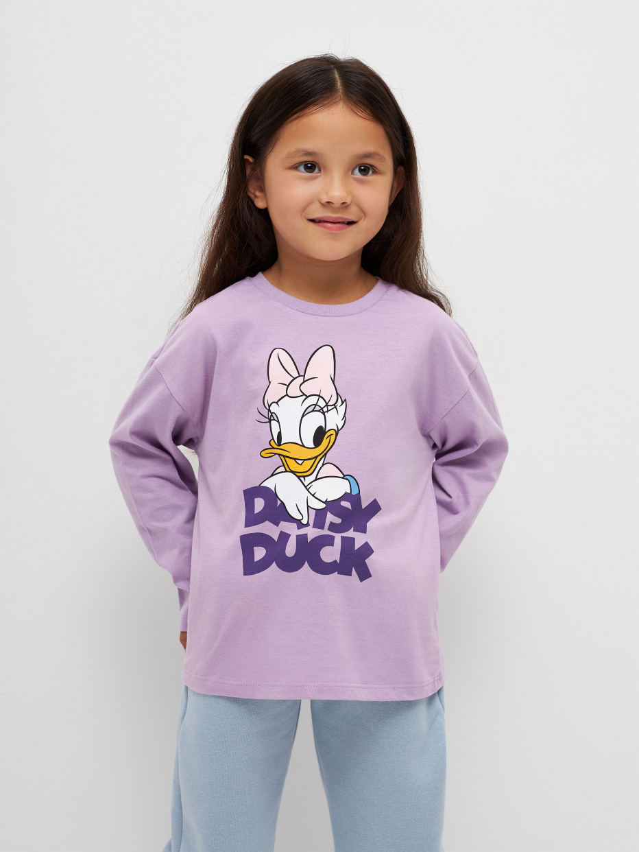 Лонгслив с принтом Disney Daisy Duck для девочек, фото - 6