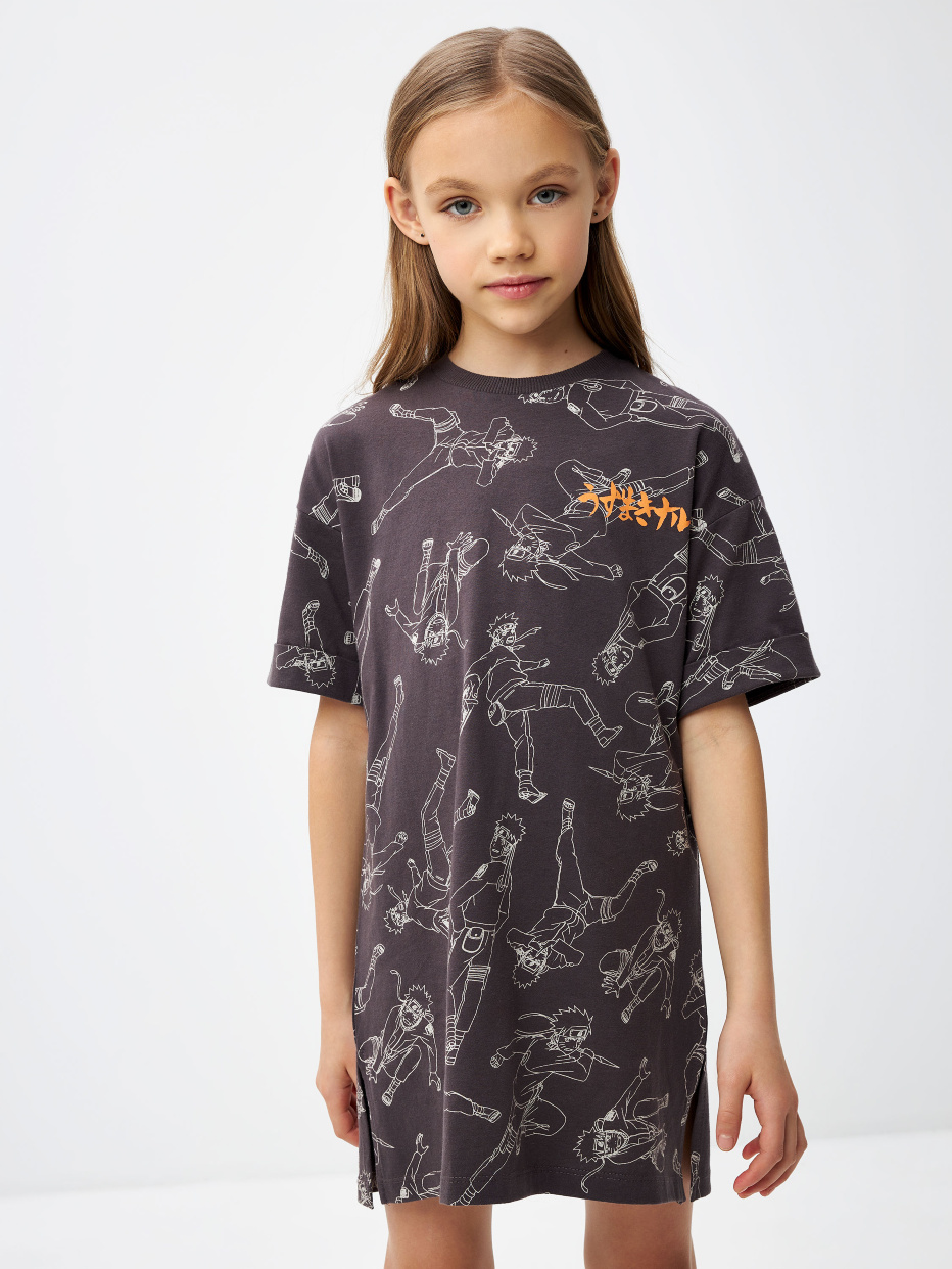 Ночная сорочка с принтом Naruto для девочек, фото - 1