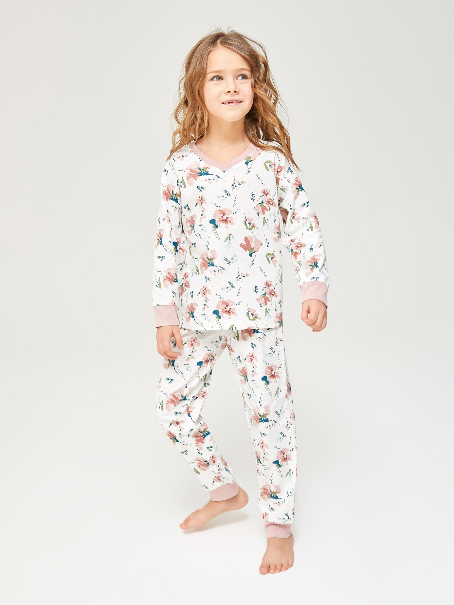 трикотажная пижама для девочек, фото - 1