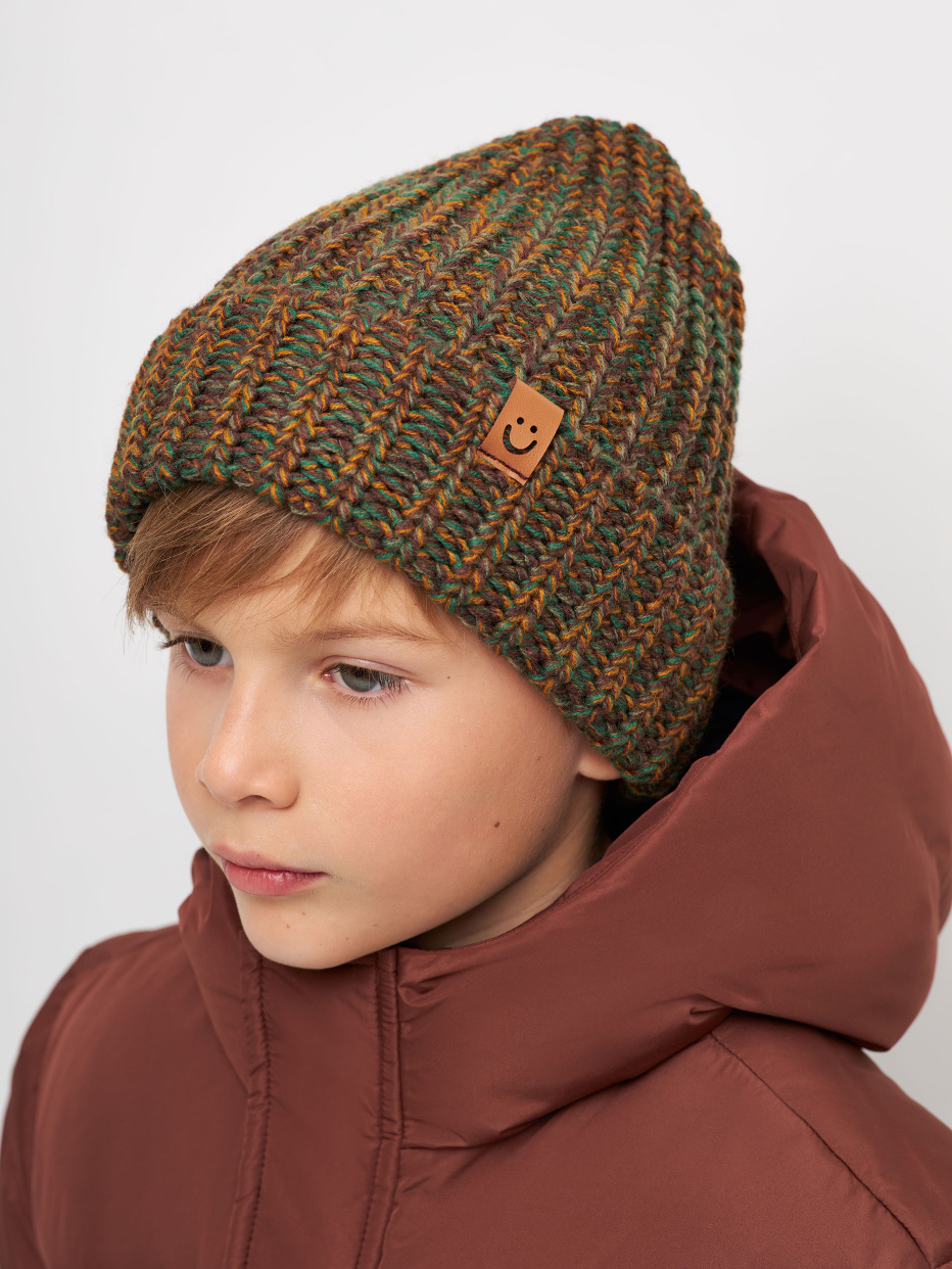 Разноцветная шапка-бини для мальчиков, фото - 2