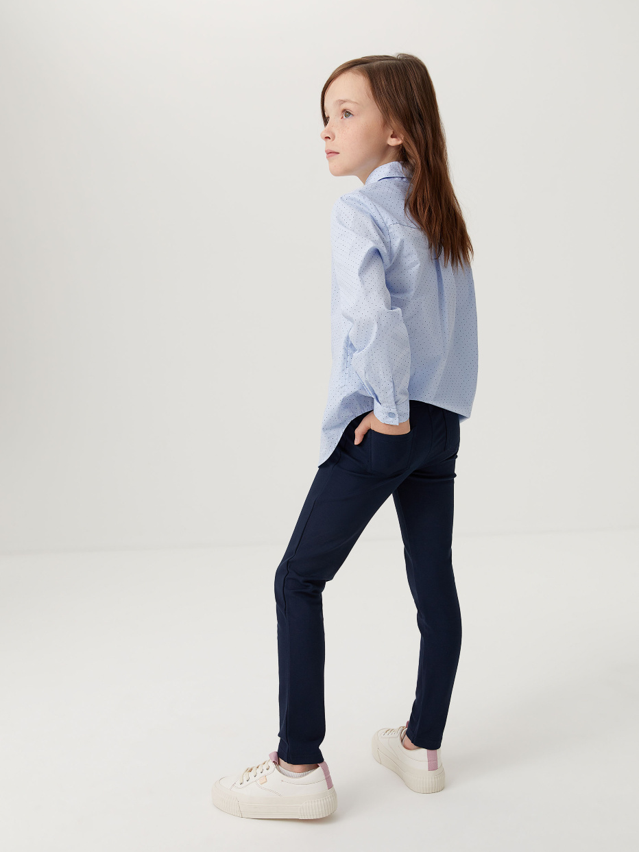 Хлопковая блузка с принтом для девочек, фото - 7