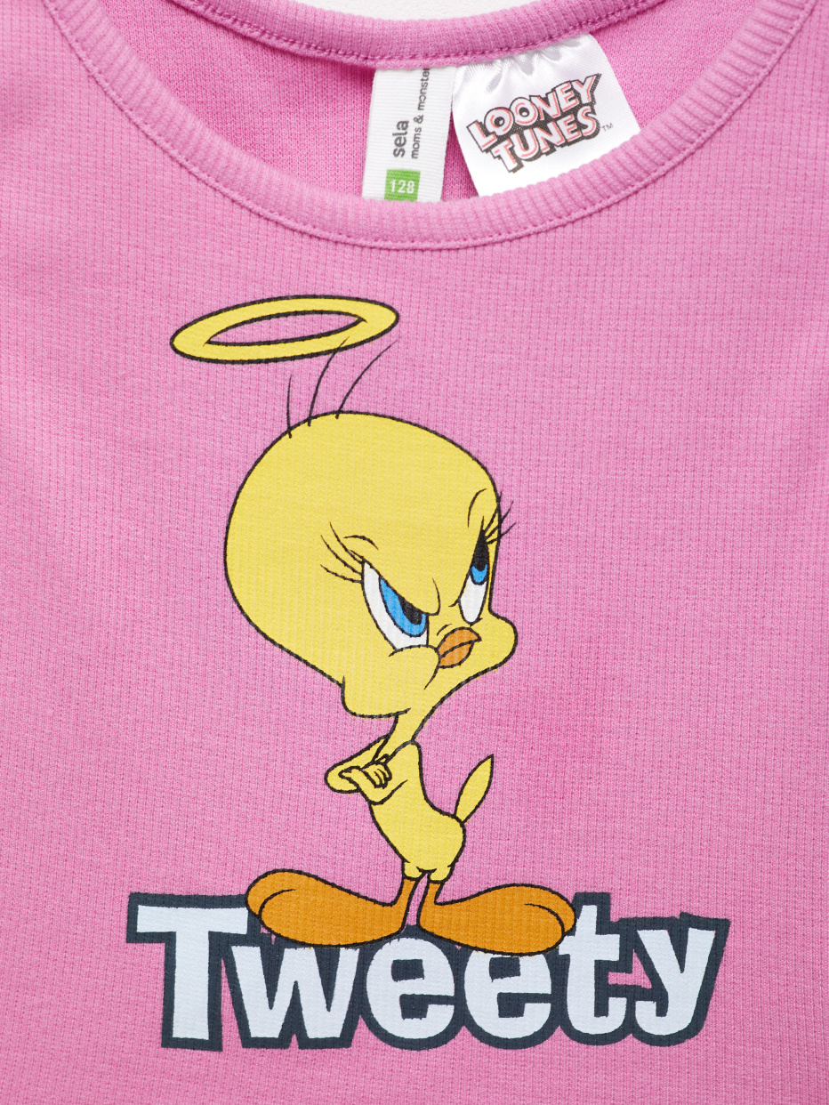 Топ с принтом Looney Tunes для девочек, фото - 3