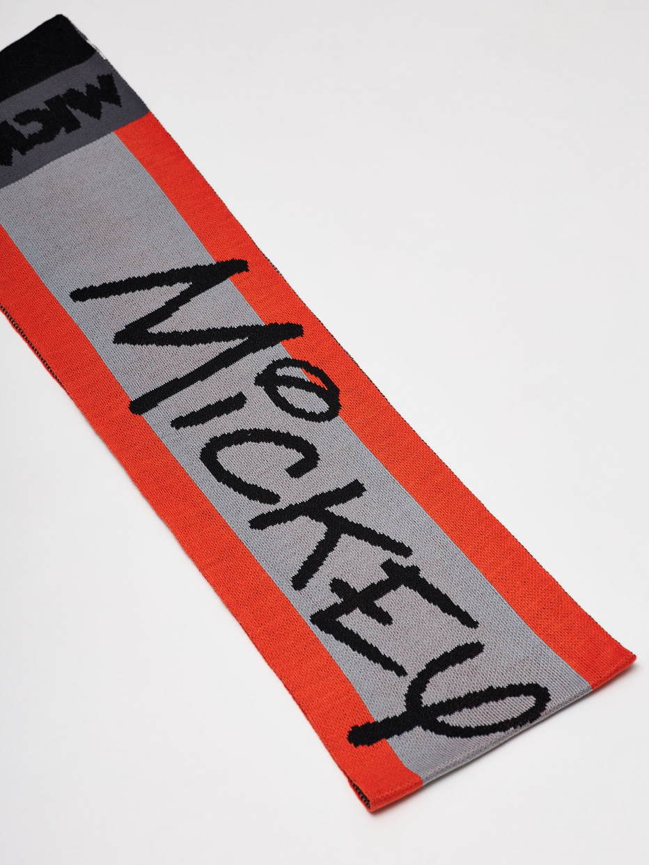 Вязаный шарф с принтом Mickey Mouse для мальчиков, фото - 2