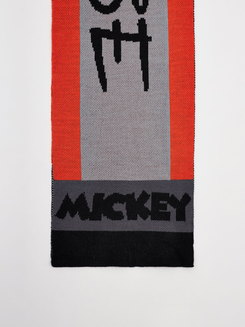 Вязаный шарф с принтом Mickey Mouse для мальчиков, фото - 3