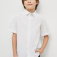 Школьная рубашка с коротким рукавом для мальчиков, цвет белый