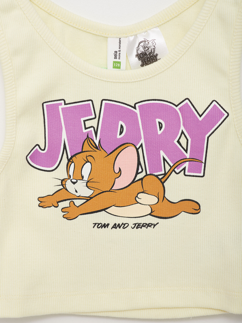 Топ с принтом Tom & Jerry для девочек, фото - 2