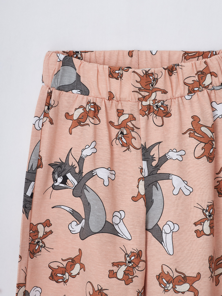 Пижама с принтом Tom and Jerry для девочек, фото - 5