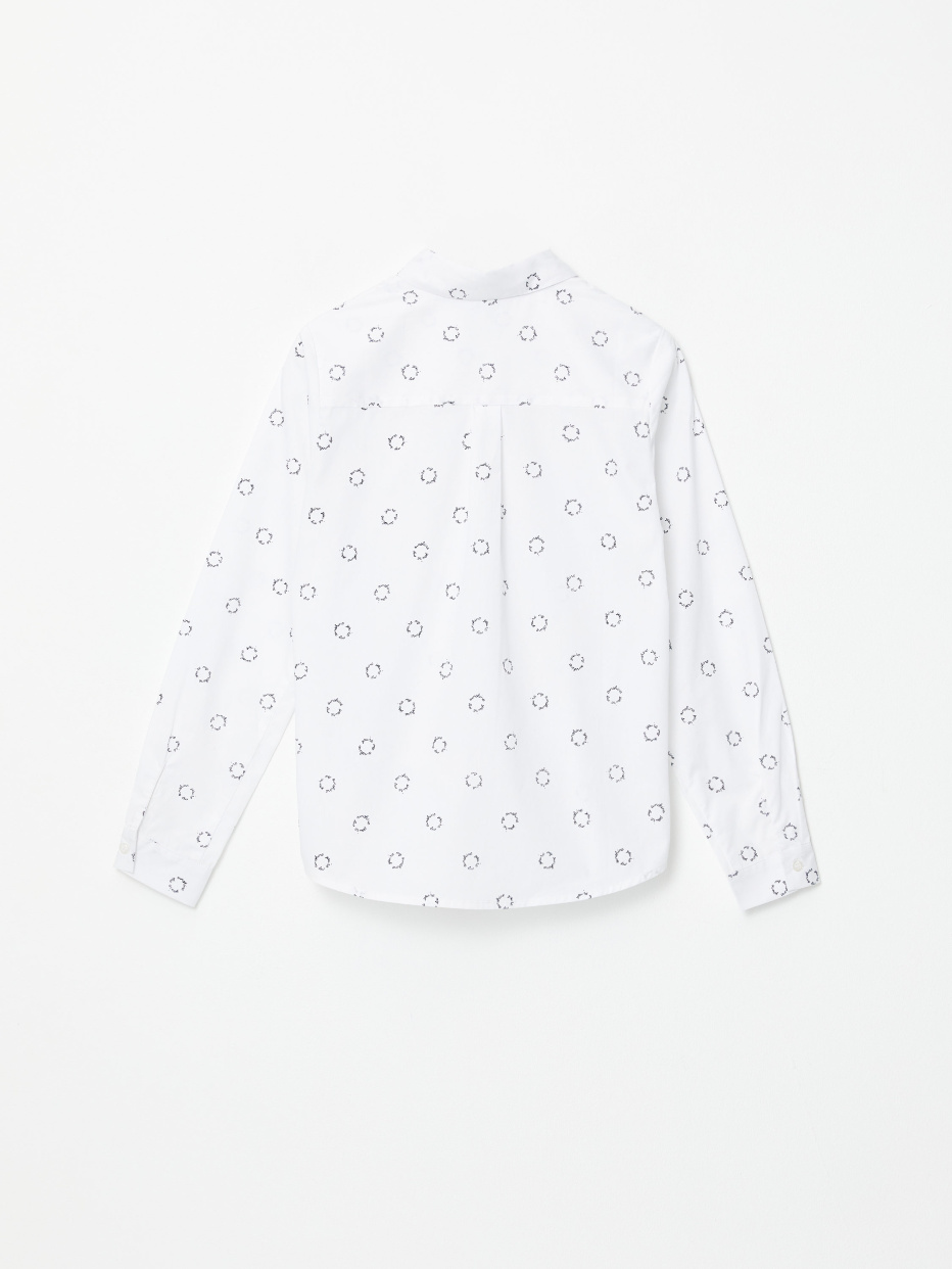 Хлопковая блузка с принтом для девочек, фото - 4