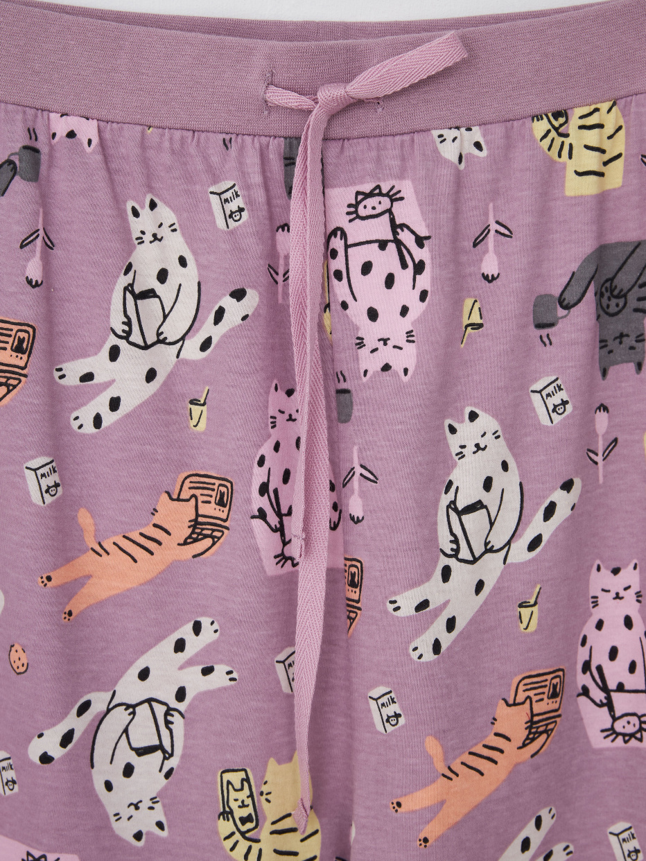 Трикотажная пижама с принтом, фото - 8