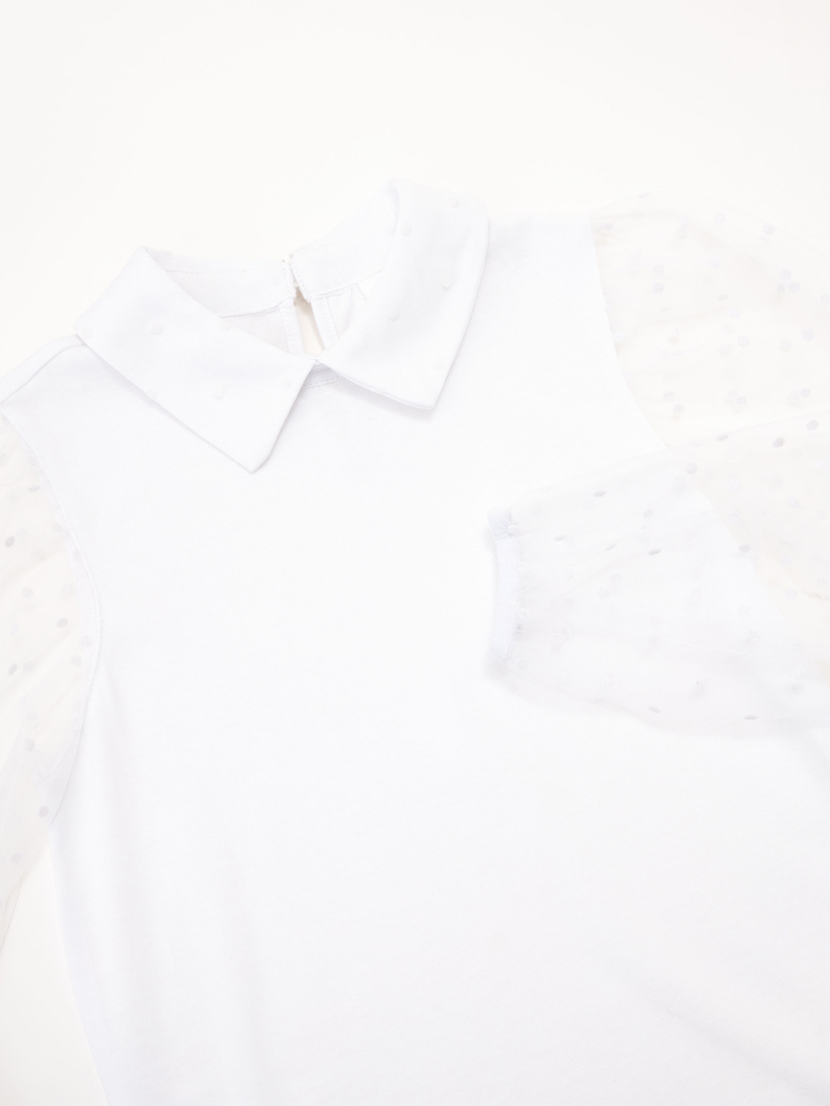 Нарядная трикотажная блузка для девочек, фото - 5