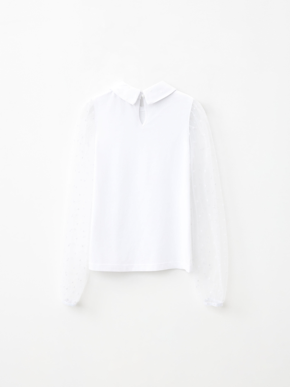 Нарядная трикотажная блузка для девочек, фото - 6