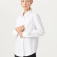 Хлопковая блузка с принтом для девочек, цвет белый