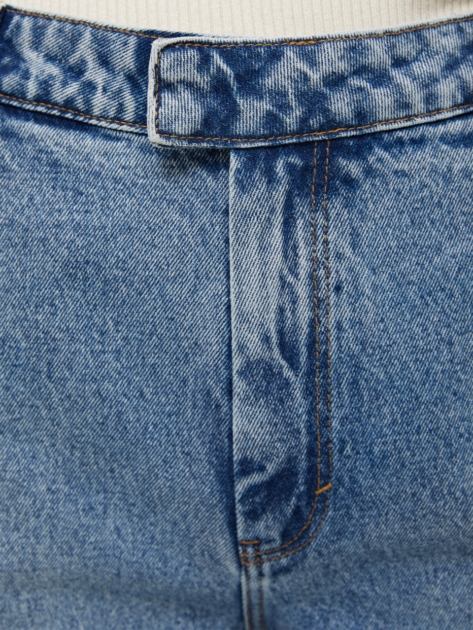 Широкие джинсы с винтажной стиркой, фото - 5