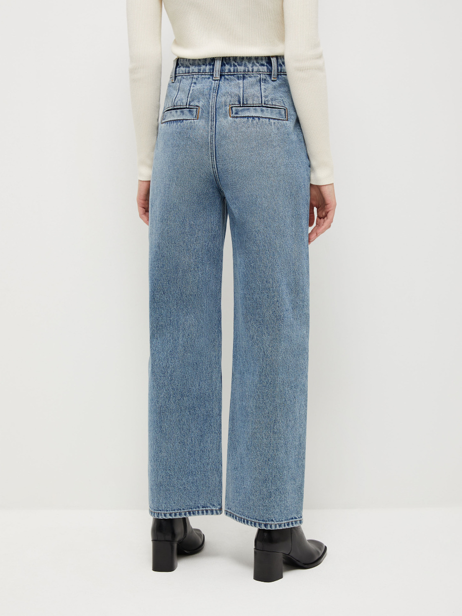 Широкие джинсы с винтажной стиркой, фото - 6