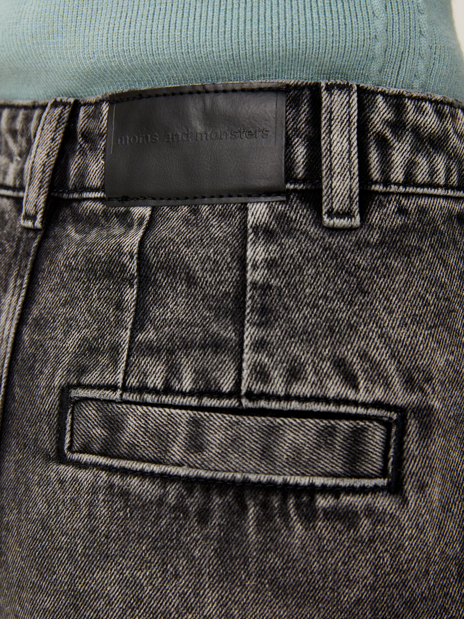 Широкие джинсы с винтажной стиркой, фото - 5