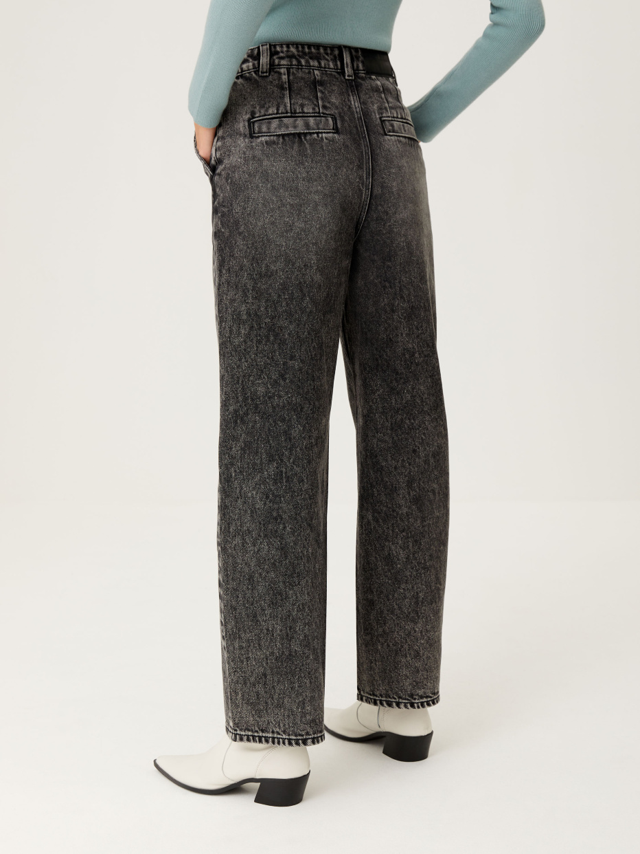 Широкие джинсы с винтажной стиркой, фото - 6