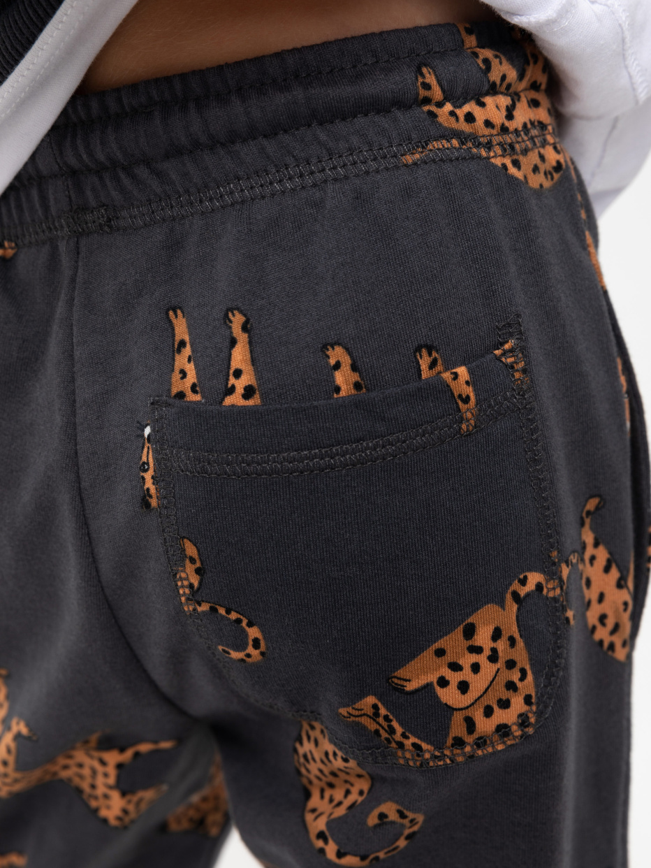 Трикотажные брюки с принтом для девочек, фото - 5