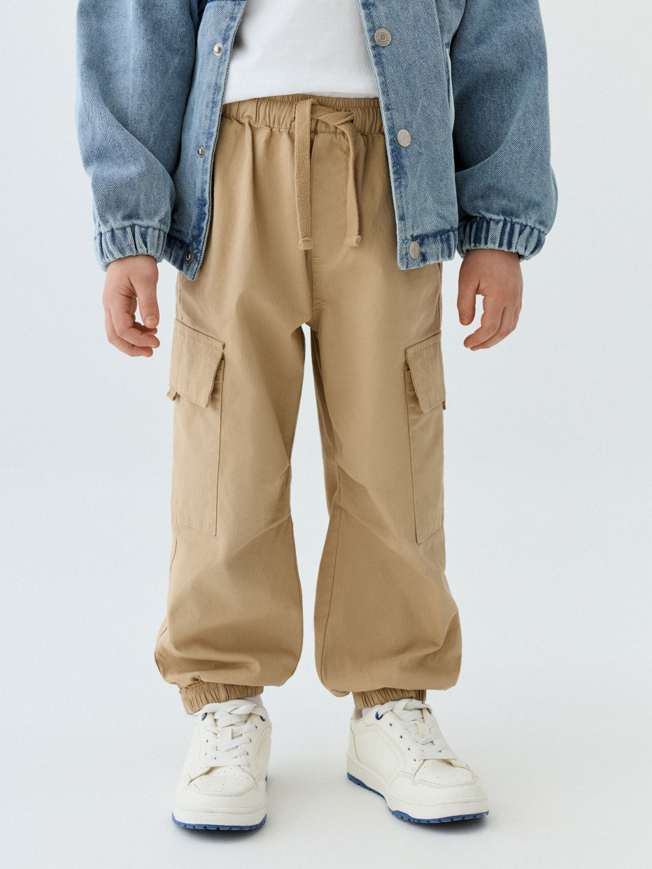 Хлопковые брюки карго для мальчиков, фото - 2