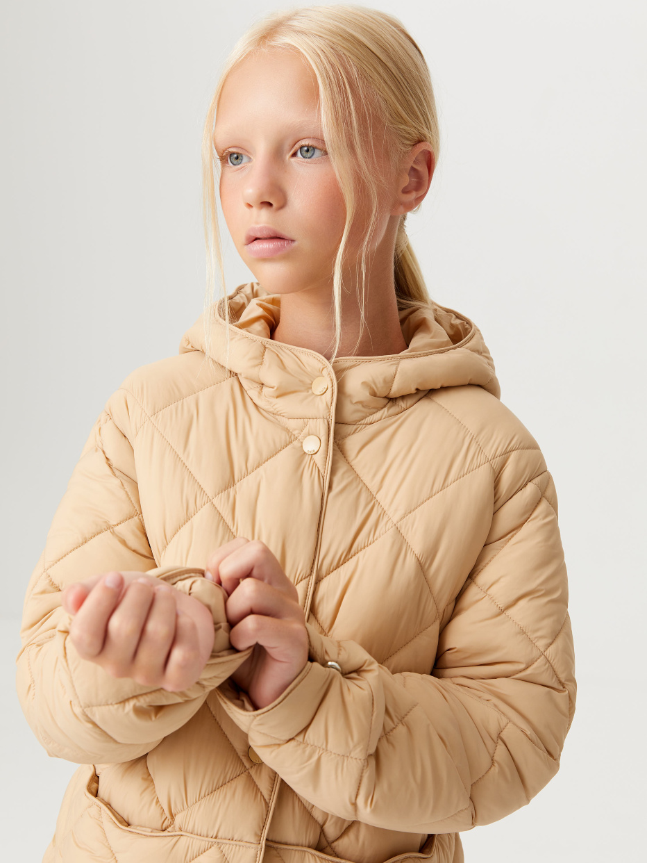 Стеганое пальто для девочек, фото - 7