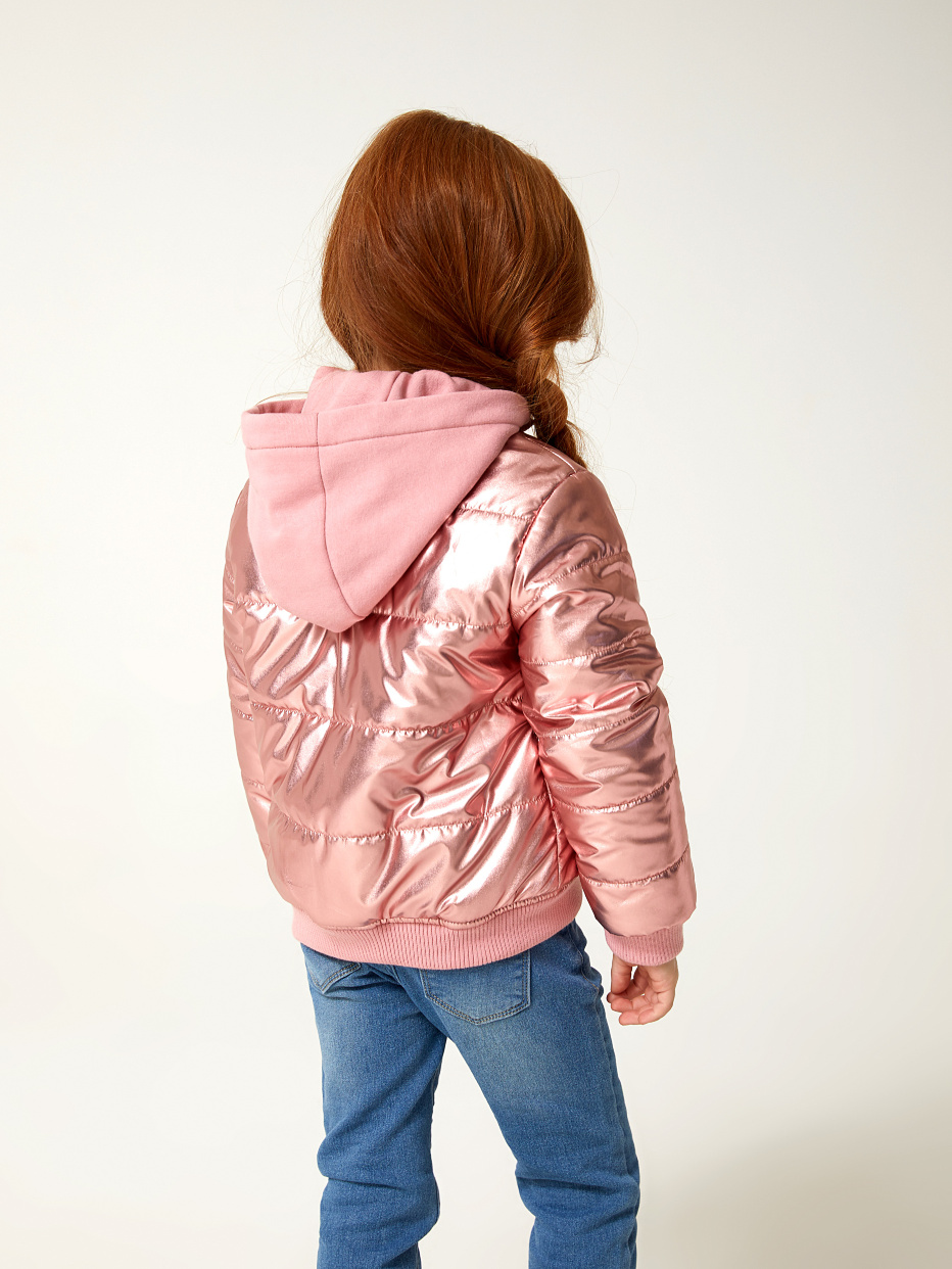 куртка для девочек с эффектом металлик, фото - 4