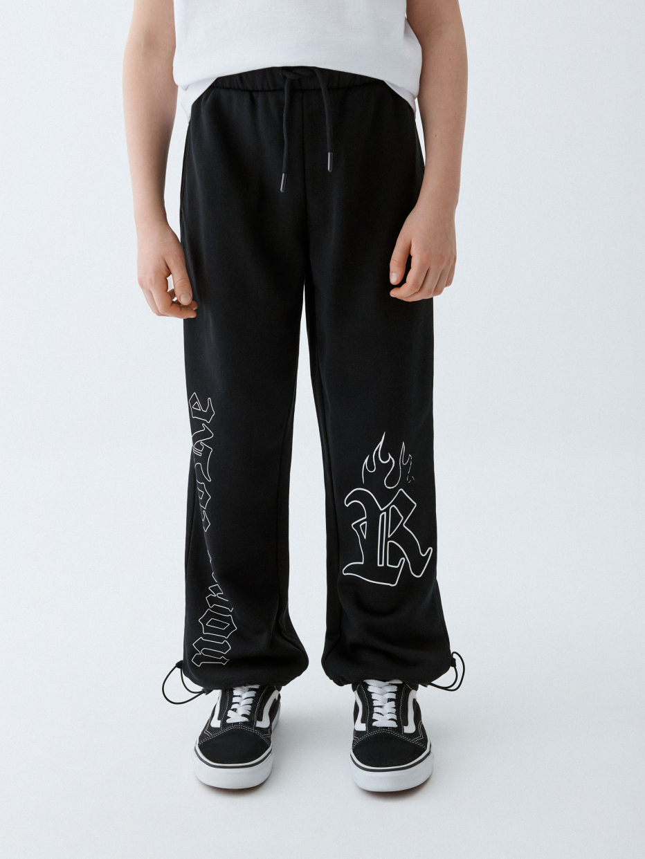 Трикотажные брюки с принтом для мальчиков, фото - 2