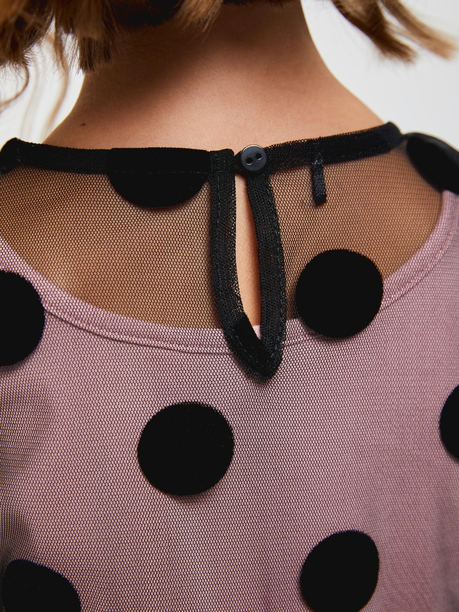 Ярусное платье в горошек для девочек, фото - 7
