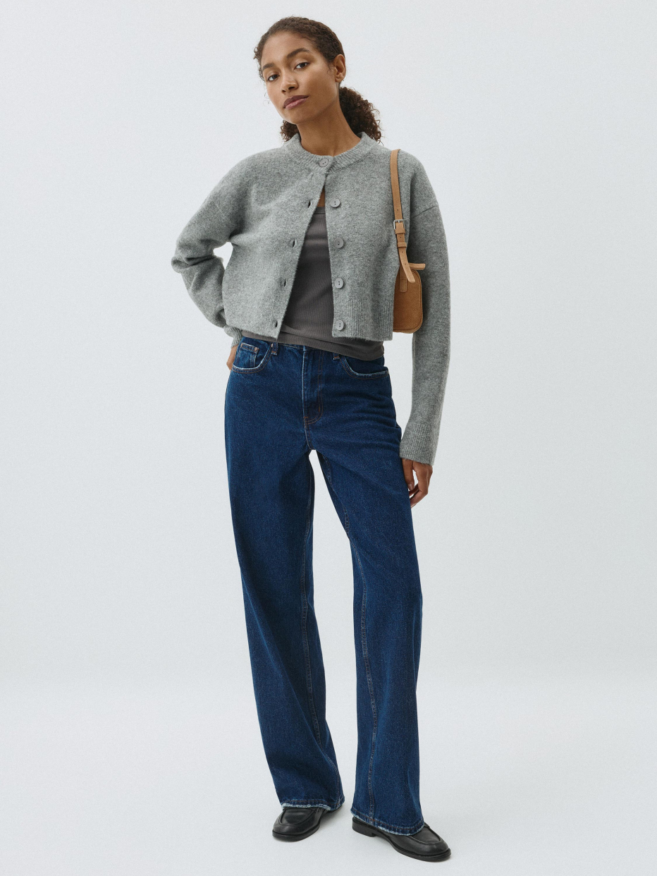 Cardigan denim best sale