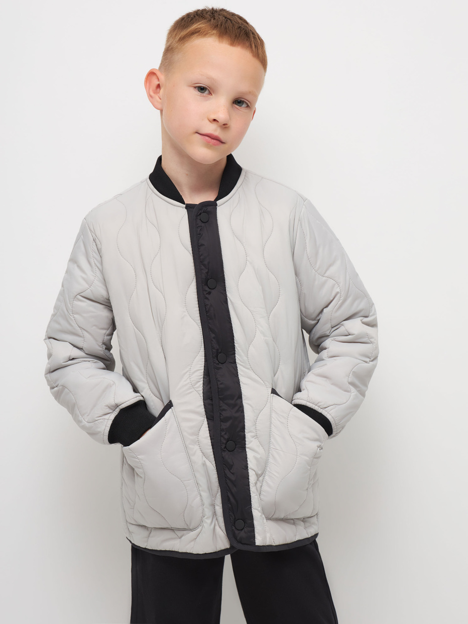 Нейлоновая стеганая куртка для мальчиков, фото - 1