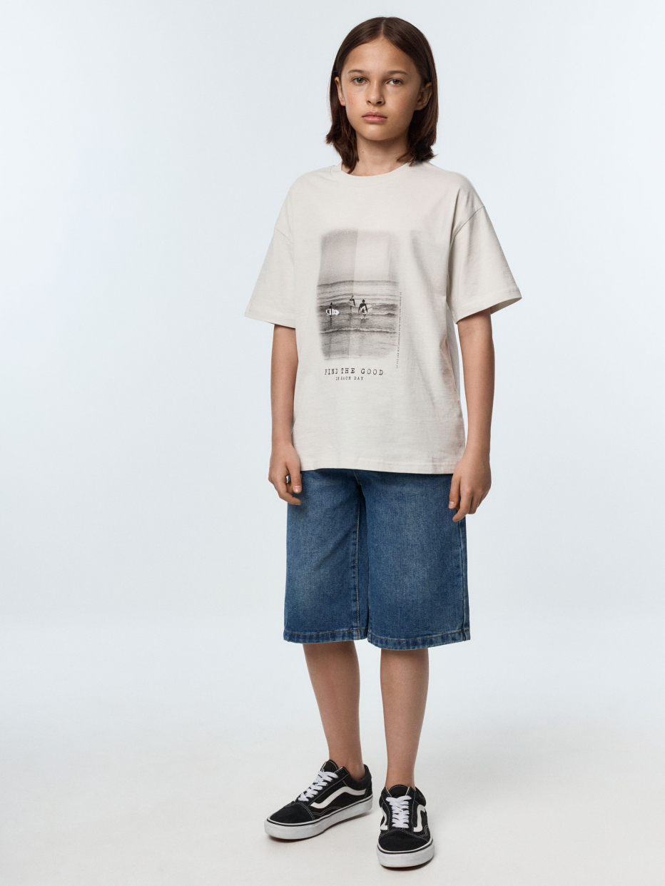 Джинсовые шорты-бермуды для мальчиков, фото - 3
