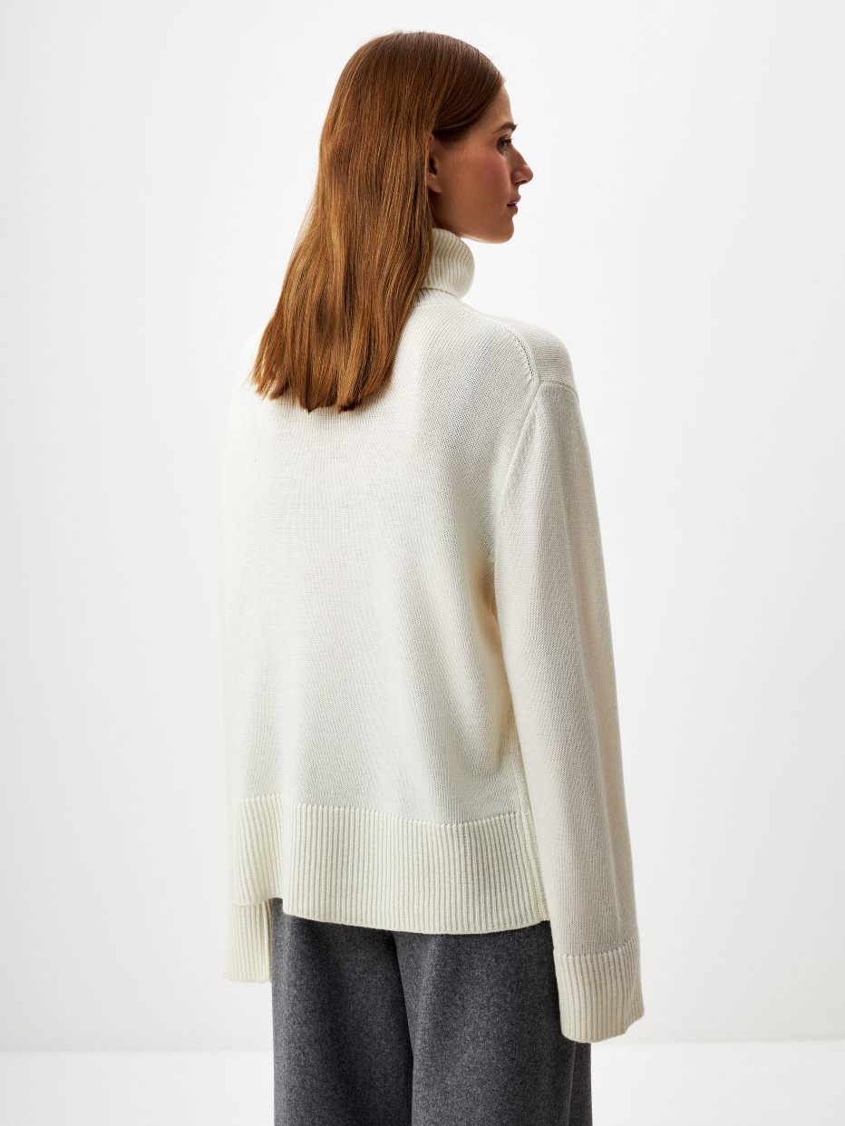 Вязаный свитер из смесовой шерсти, фото - 3
