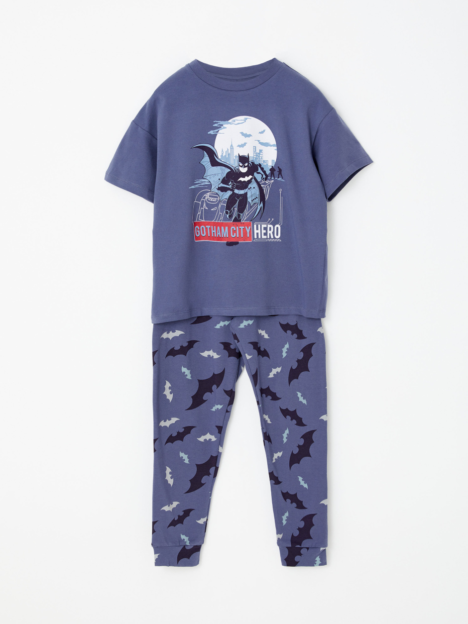 Трикотажная пижама с принтом Batman для мальчиков, фото - 2