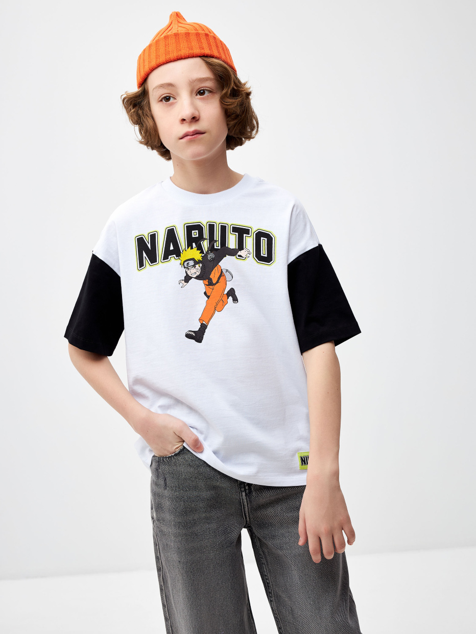 Футболка оверсайз с принтом Naruto для мальчиков, фото - 1