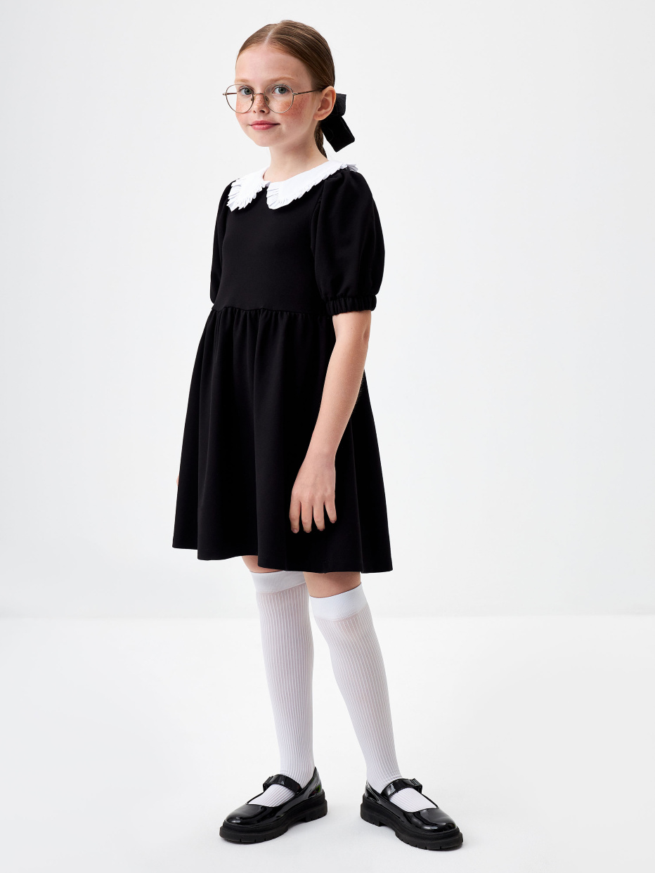 Платье со съемным воротником для девочек, фото - 2