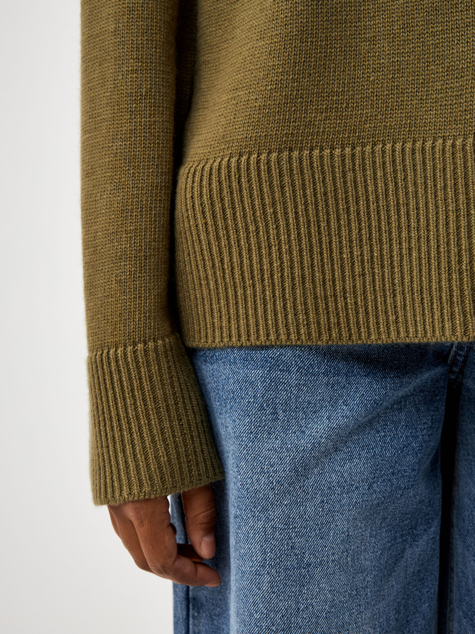 Вязаный свитер из смесовой шерсти, фото - 5