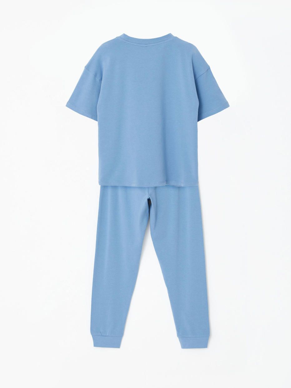 Трикотажная пижама с принтом для мальчиков, фото - 3