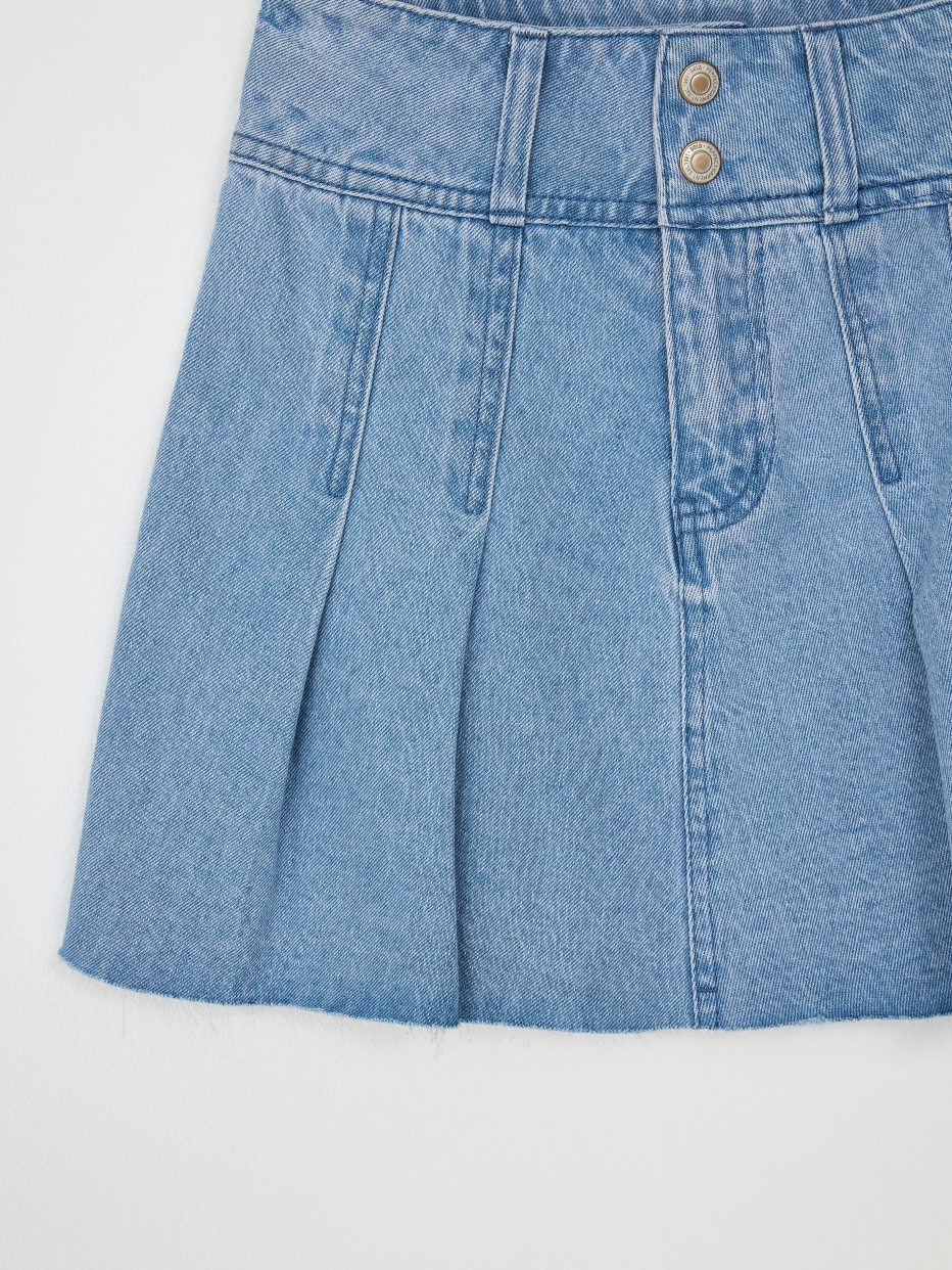 Джинсовая юбка в складку для девочек, фото - 5