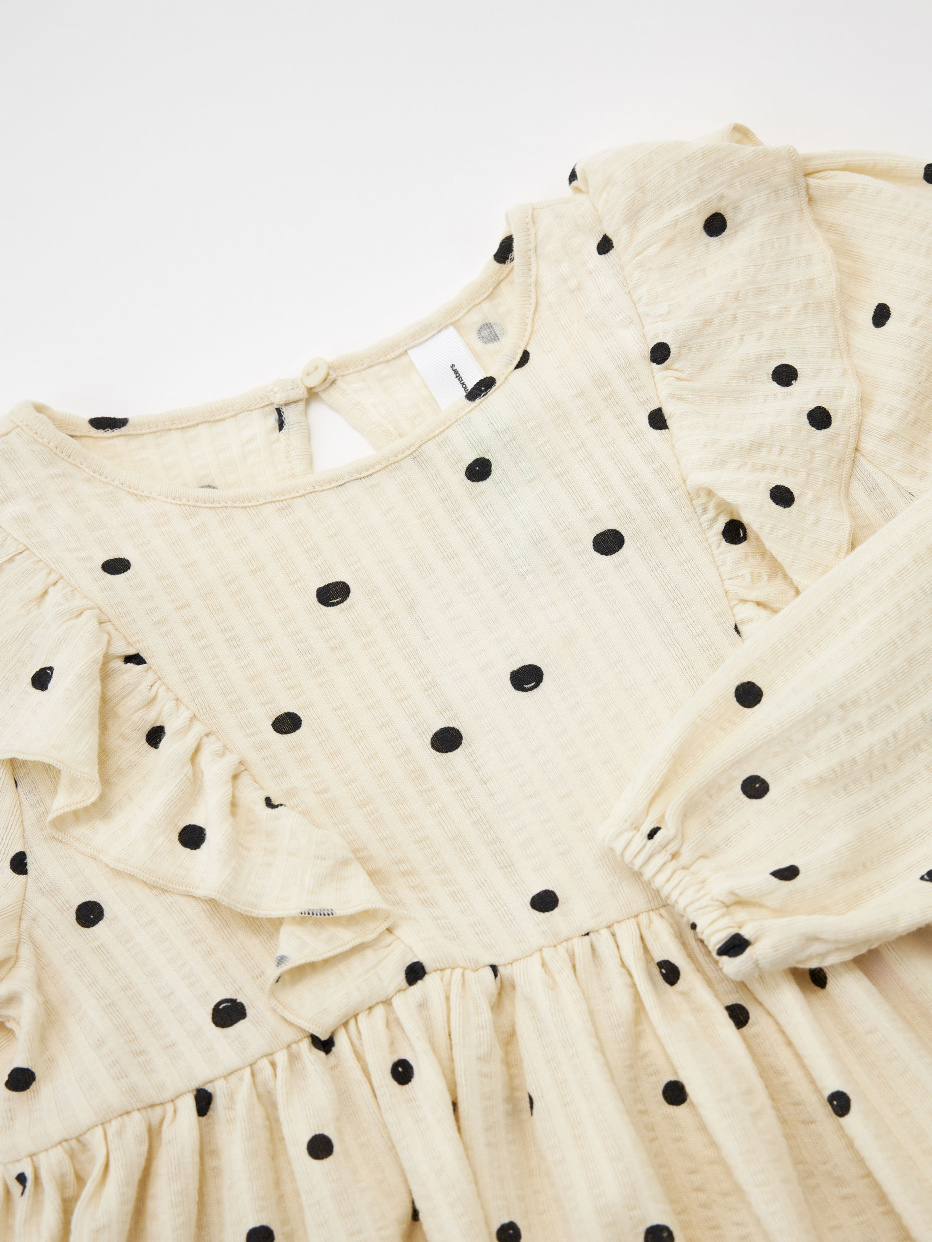 Трикотажное платье с оборками для девочек, фото - 4