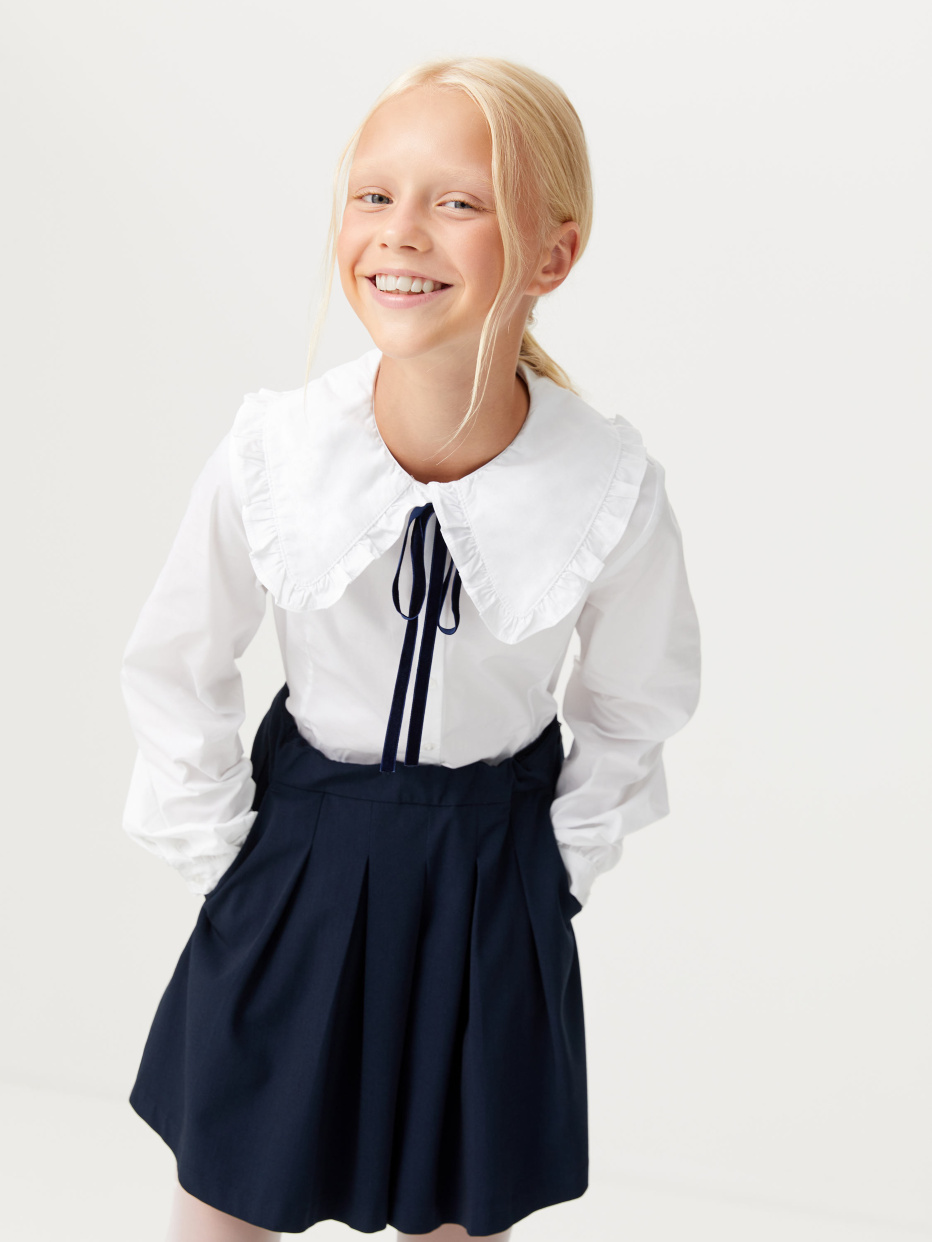 Блузка с бантом для девочек, фото - 1