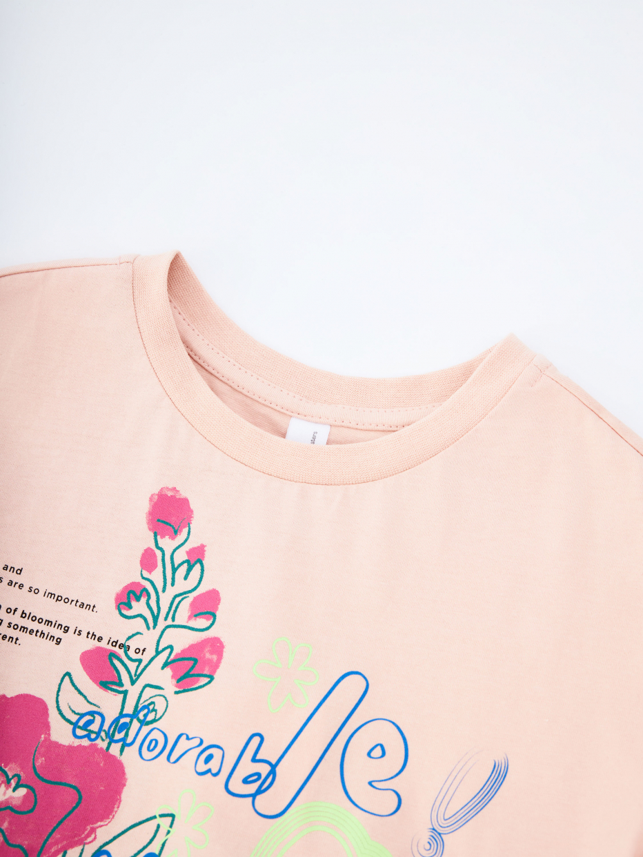 Набор из 2 футболок для девочек из коллаборации sela х Ботанический сад, фото - 7