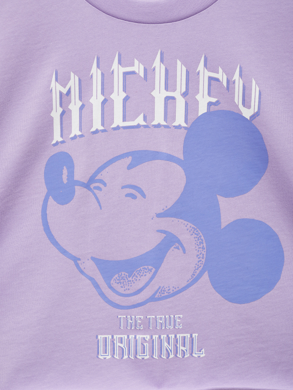 Укороченная футболка с принтом Disney Mickey Mouse для девочек, фото - 4