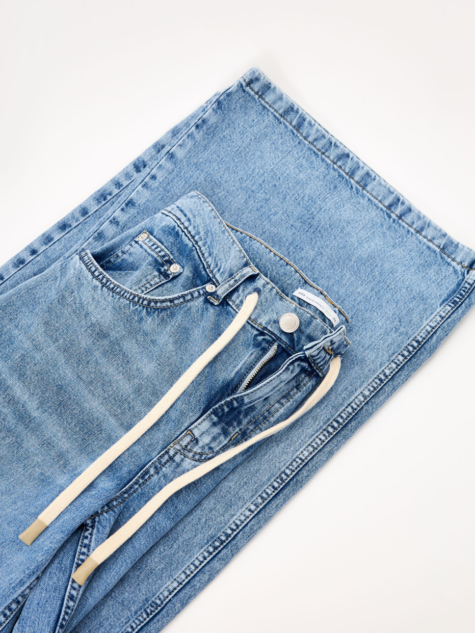 Широкие джинсы со шнурком в поясе, фото - 11