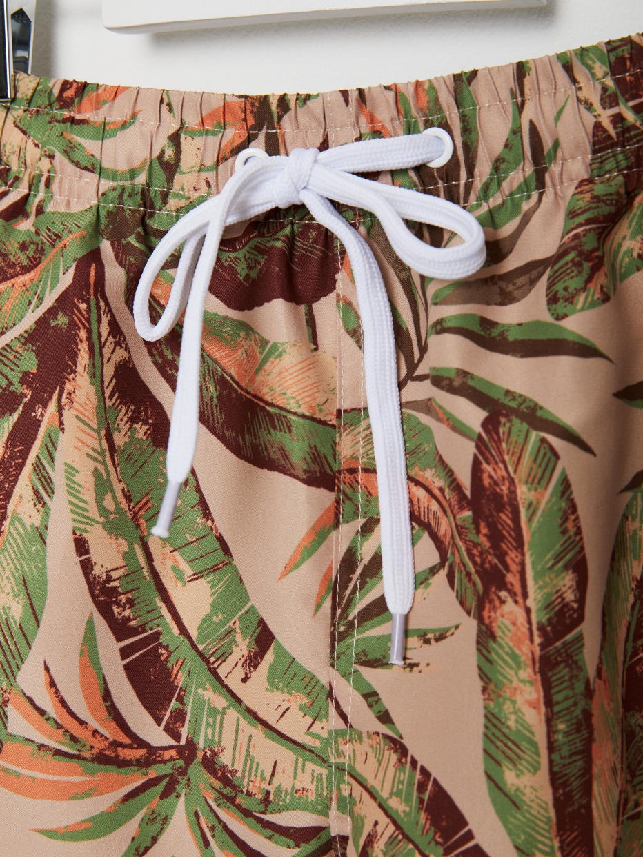 Пляжные шорты с тропическим принтом для мальчиков, фото - 2